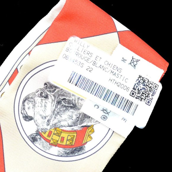 Auth HERMES Colliers et chiens Twilly Scarf Stole Bag Handle Accessories - Picture 5 of 12